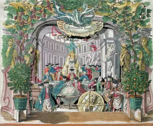 «Teatrino ottico» pieghevole di una loggia massonica, metà del XVIII secolo